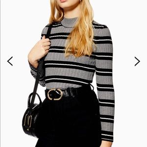 Topshop Stripe Knitted Jumper
